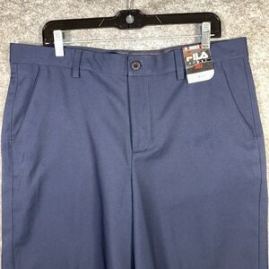 Fila Sport Golf Athletic‎ Shorts Mens Size 36 Flat Front Mesh Pockets Navy